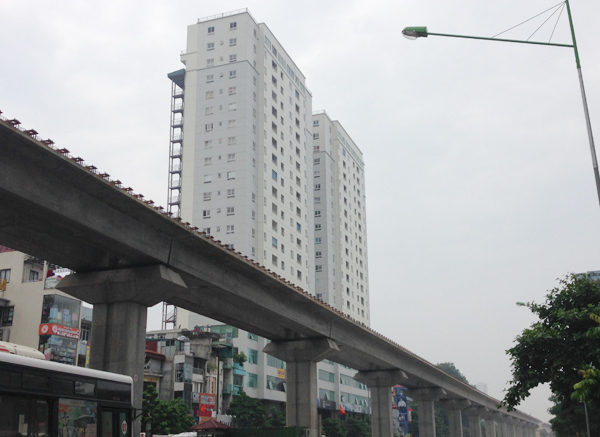 đường Nguyễn Trãi, Lê Văn Lương, đường tố hữu, dự án chung cư văn khê, khu đô thị mỗ lao, dự án văn phú, dự án parkcity, tàu điện trên cao, tắc đường, cao ốc mặt đường, vỉa hè