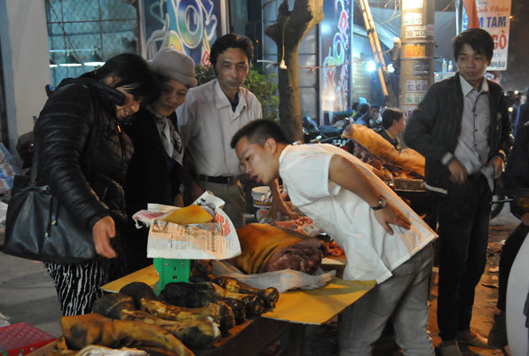 chợ-Viềng, Nam-Định, thịt-bê, du-khách