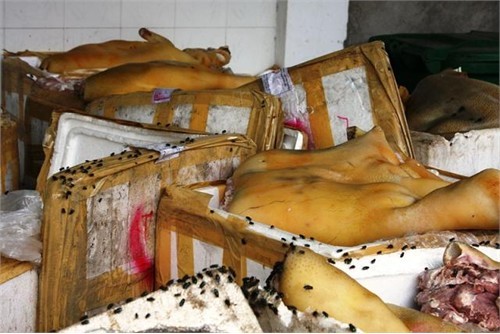 thịt thối, nhậu, bẩn