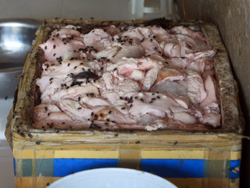 thịt thối, nhậu, bẩn